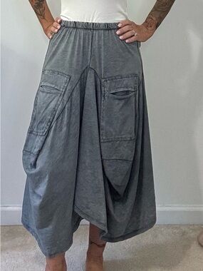 Tempo Paris Washed Slate Bubble Skirt